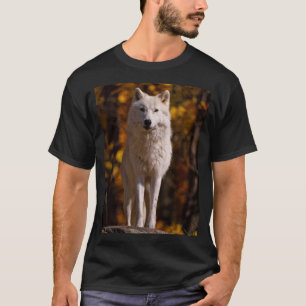 Arktischer Wolf auf Rock T-Shirt