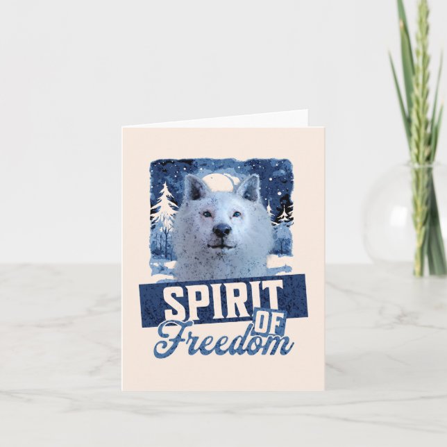 Arktischer Wolf Geist der Freiheit Wildlife Design (Vorderseite)