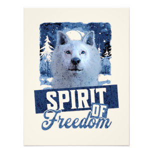 Arktischer Wolf Geist der Freiheit Wildlife Design Fotodruck