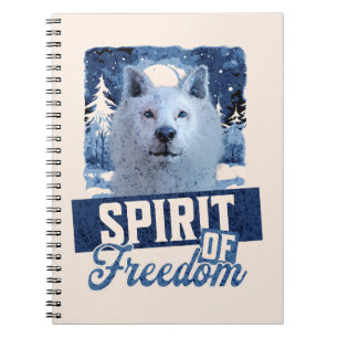 Arktischer Wolf Geist der Freiheit Wildlife Design Notizblock