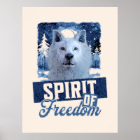 Arktischer Wolf Geist der Freiheit Wildlife Design