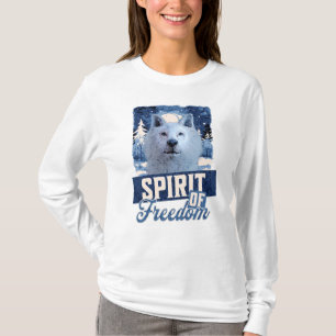 Arktischer Wolf Geist der Freiheit Wildlife Design T-Shirt