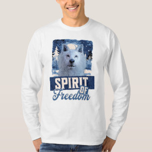 Arktischer Wolf Geist der Freiheit Wildlife Design T-Shirt