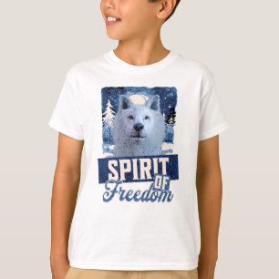Arktischer Wolf Geist der Freiheit Wildlife Design T-Shirt