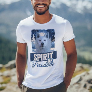 Arktischer Wolf Geist der Freiheit Wildlife Design Tri-Blend Shirt