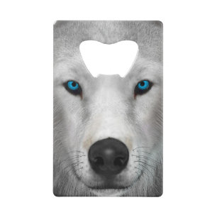 Arktischer Wolf Kreditkarten Flaschenöffner