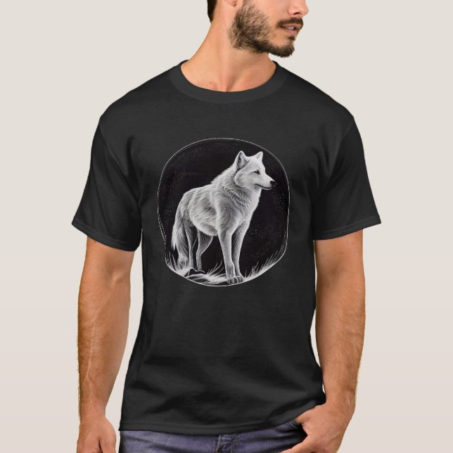 Arktischer Wolf Tier Wildfauna Arktische Wolfen 2 T-Shirt (Vorderseite)