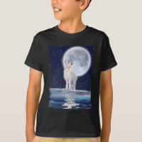 ARKTISCHER WOLF UND WINTERMOON