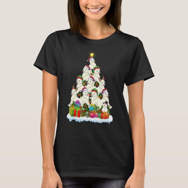 Arktischer Wolf Xmas Weihnachtsbaum Arktis Weihnac T-Shirt (Vorderseite)