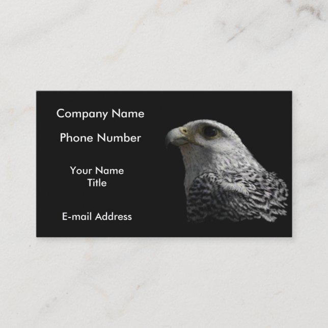 Arktisches Gyrfalcon Visitenkarte (Vorderseite)