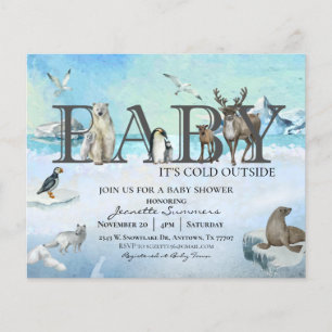 Arktisches Tierbaby Es ist kalt draußen Winterscha Flyer