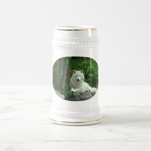 Arktisches Wolf-Bier Stein Bierglas