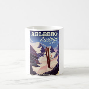 Arlberg Österreich Ski-Reiseplakat Tasse