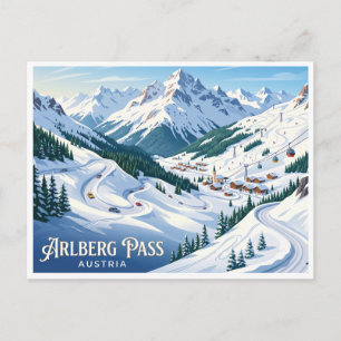 Arlbergpass St. Anton Österreich Postkarte