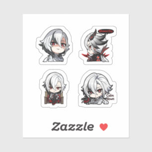 Arlecchino Genshin Impact 4er Stickerbogen Ext Aufkleber