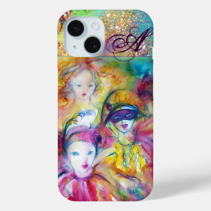 ARLECCHINO PIERO UND COLOMBINA / MONOGRAM iPhone 15 HÜLLE