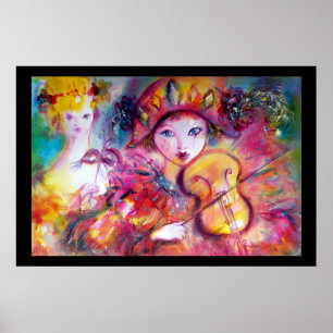 Arlecchino und Colombina, kolossale Größe Poster