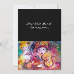 ARLECCHINO UND COLOMBINA / Venezianischer Karneval Ankündigung