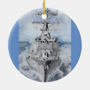 Arleigh Burke Class Destroyer Keramik Ornament
