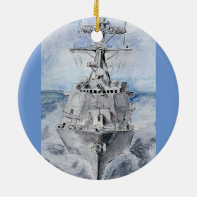 Arleigh Burke Class Destroyer Keramik Ornament (Hinten)
