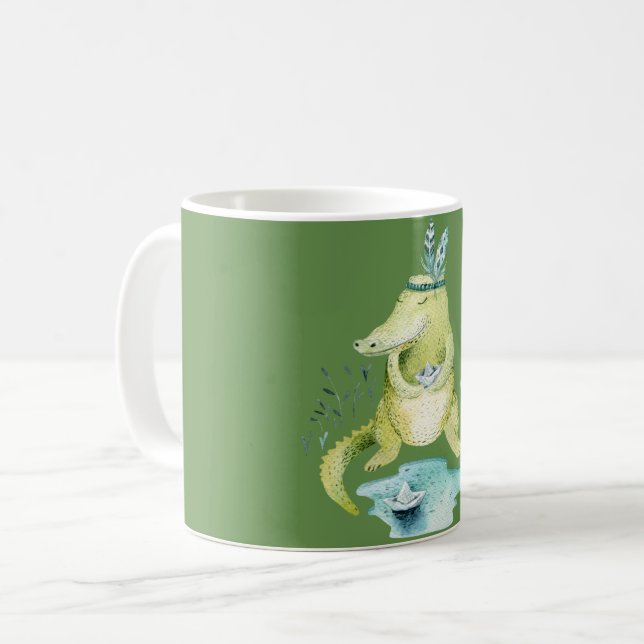 Arlena, der Alligator Kaffeetasse (Vorderseite Links)