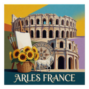 Arles Frankreich Historische Stadt Reise Poster