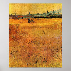 Arles View von den Weizenfeldern. Vincent van Gogh Poster
