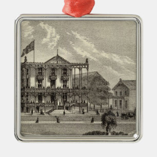 Arlington-Haus, Ozean-Waldung, NJ Silbernes Ornament