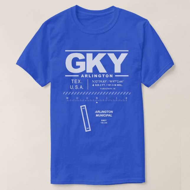 Arlington Municipal Airport GKY T-Shirt (Design vorne)