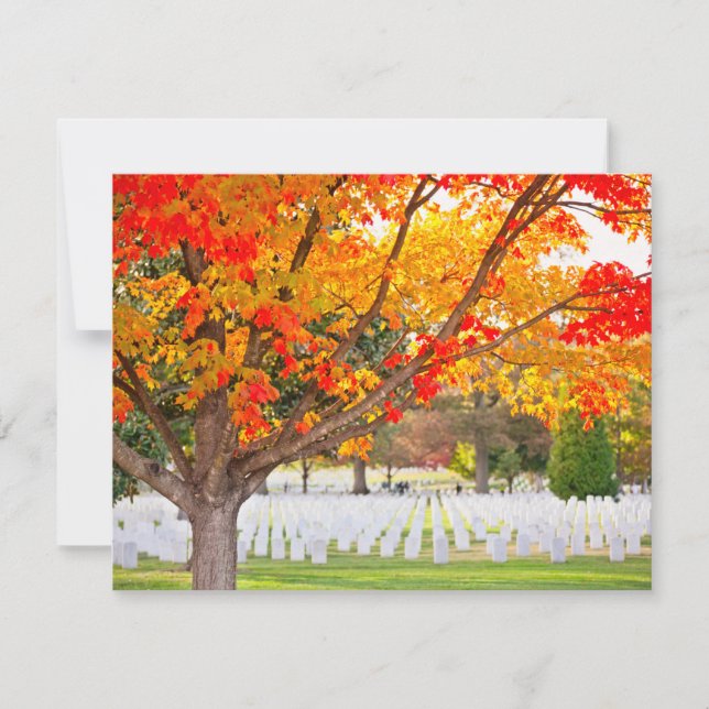 Arlington National Cemetery in Autumn Einladung (Vorderseite)