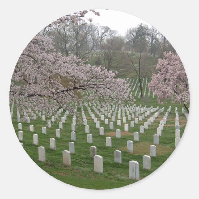 Arlington National Friedhof Runder Aufkleber (Vorderseite)