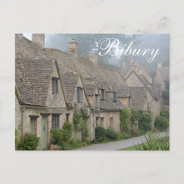Arlington Row, Cotswolds, 'Bibury' Text Postkarte (Vorderseite)