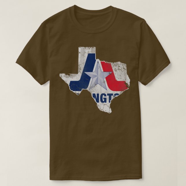 Arlington Texas Flag Map Vintag Flag T-Shirt (Design vorne)