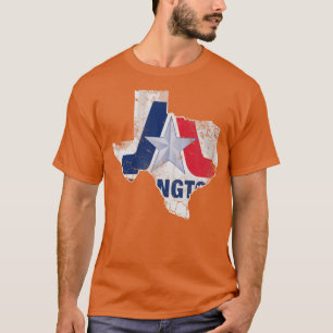 Arlington Texas Flagge Karte Vintage-Fade T-Shirt