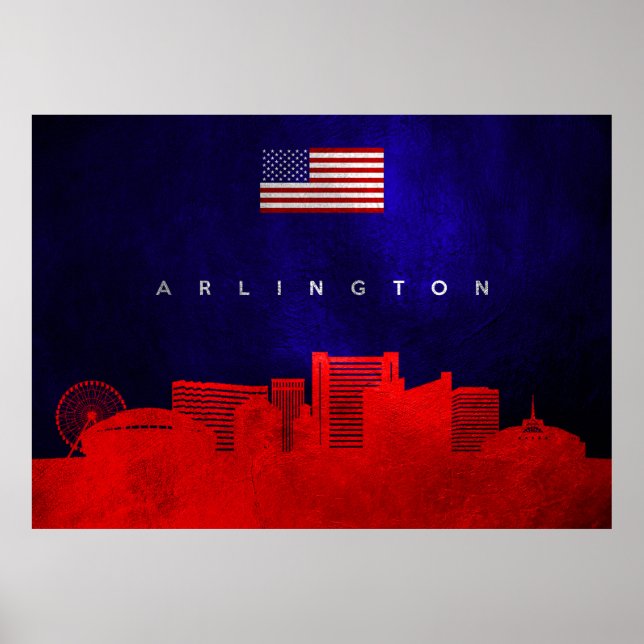 Arlington Texas Skyline Poster (Vorne)