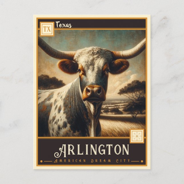 Arlington, Texas | VINTAG Postkarte (Vorderseite)