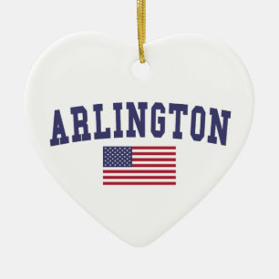 Arlington VA US Flag Keramikornament
