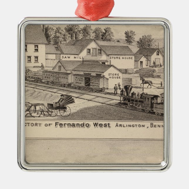 Arlington Vermont Ornament Aus Metall (Vorne)