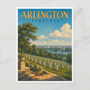 Arlington Virginia Arlington Friedhof GeoSaga Postkarte