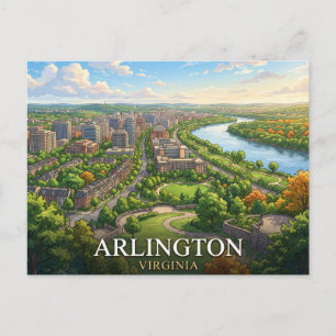 Arlington Virginia Reise Malerische Stadtansicht Postkarte