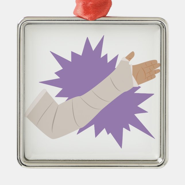 Arm-Form Silbernes Ornament (Vorne)