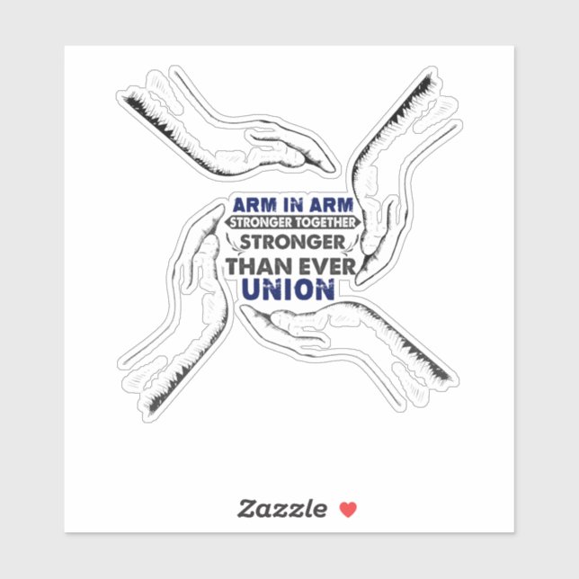 Arm in Arm - Stärker zusammen als je zuvor Aufkleber (Blatt)