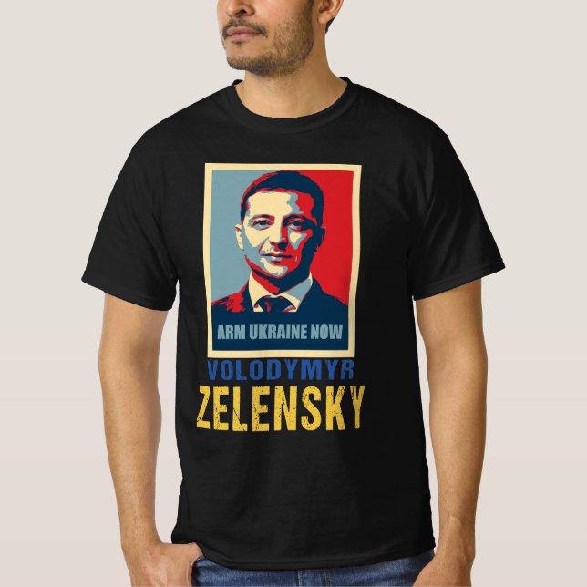 Arm Ukraine jetzt, Volodymyr Zelensky T - Shirt (Vorderseite)