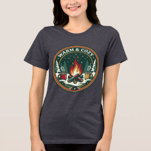Arm und Cozy Shirt Lagerfeuer Kaffee Winter T-Shir