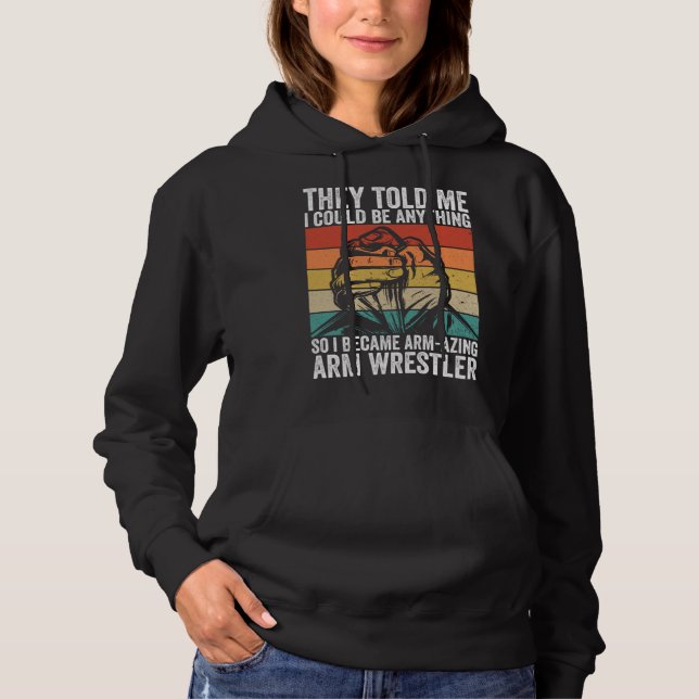 Arm Wrestling And Arm Wrestler Contest Hoodie (Vorderseite)