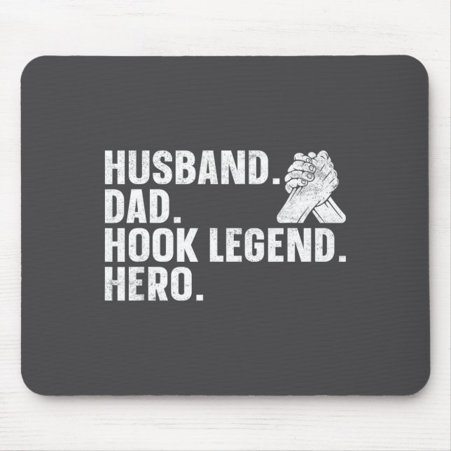 Arm Wrestling Arm Wrestler Husband. Dad. Hook Lege Mousepad (Vorne)