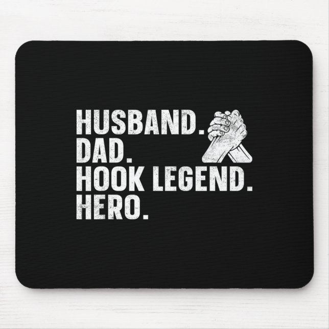 Arm Wrestling Arm Wrestler Husband. Dad. Hook Lege Mousepad (Vorne)