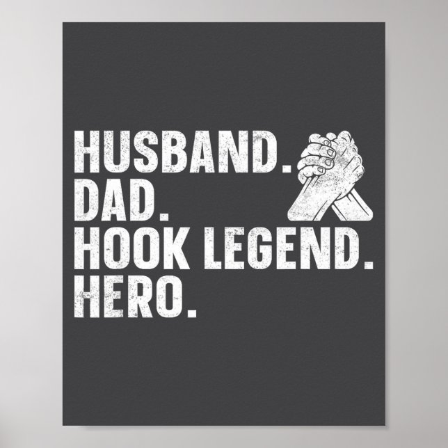 Arm Wrestling Arm Wrestler Husband. Dad. Hook Lege Poster (Vorne)