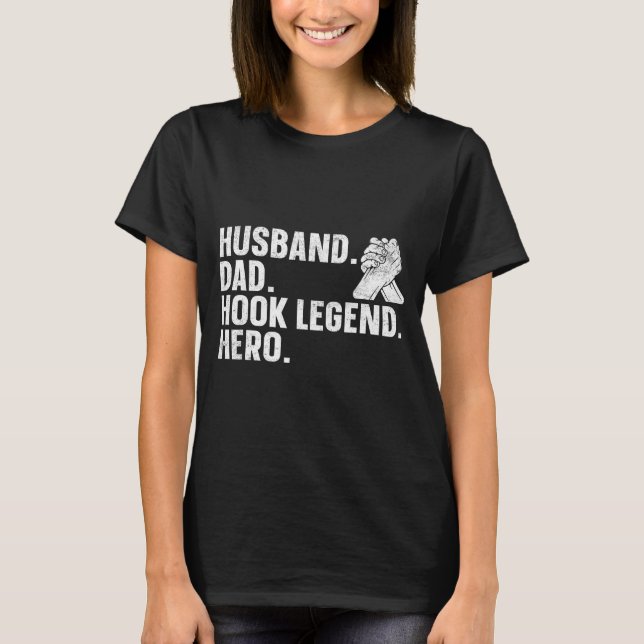 Arm Wrestling Arm Wrestler Husband. Dad. Hook Lege T-Shirt (Vorderseite)