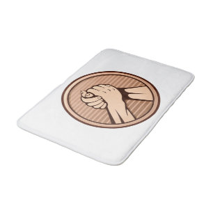 Arm Wrestling Bronze Badematte